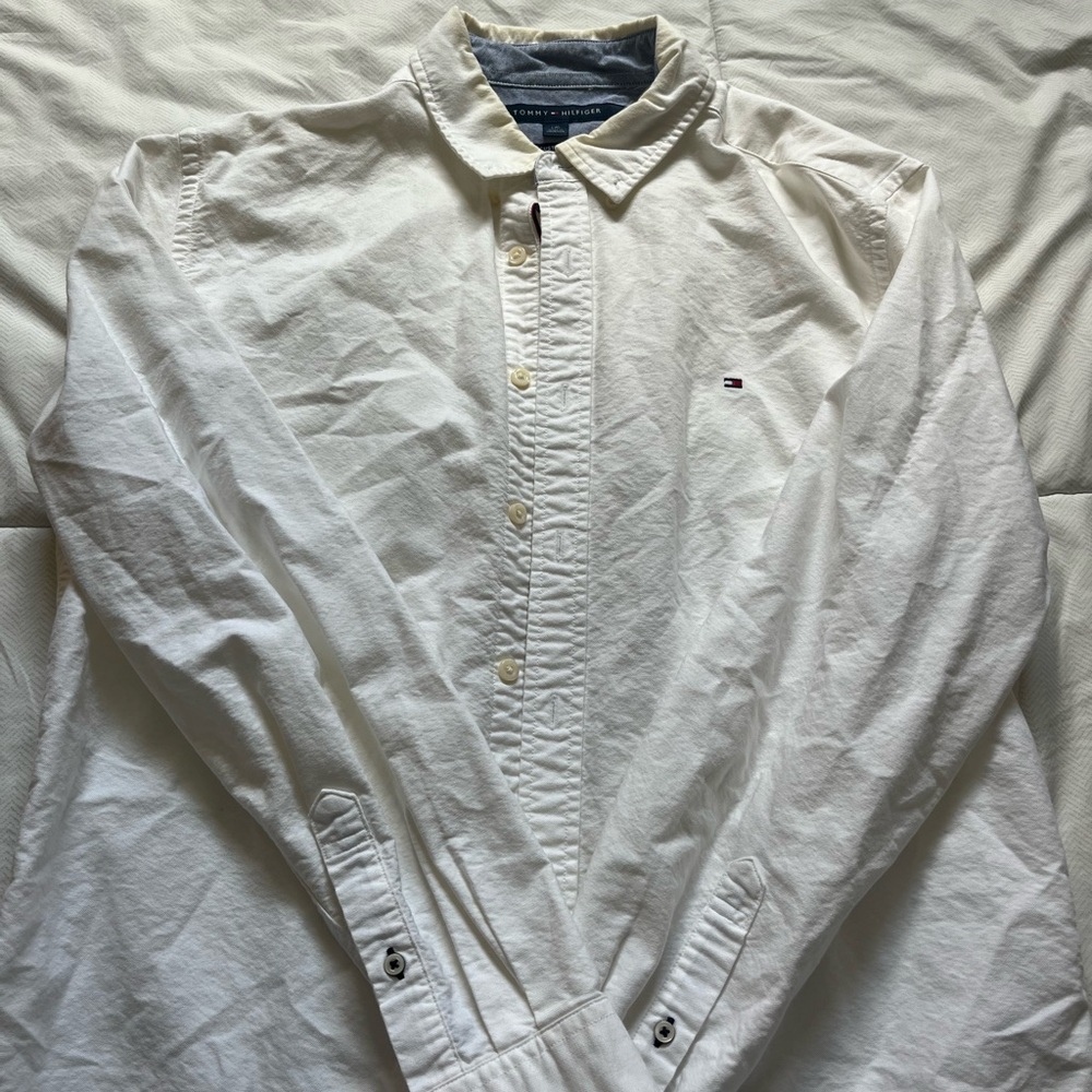 Tommy Hilfiger White Casual Button Down Shirt